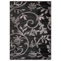 Palacedesigns 5 x 7 ft. Black Filigree Vines Area Rug PA2627761